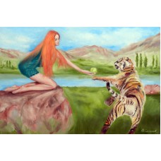 Alena and the tiger