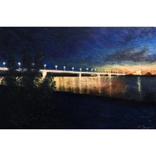 Night bridge in Nizhny